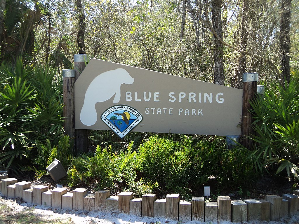 sign of blue spring state park