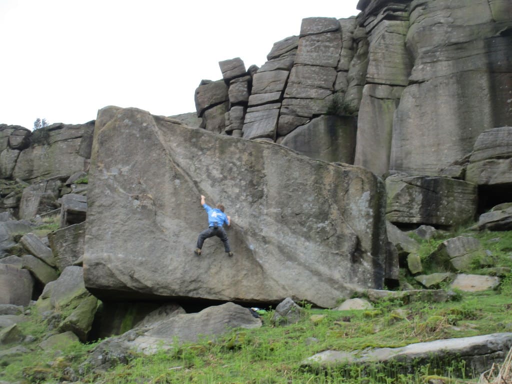 Bouldering in Stanage Edge