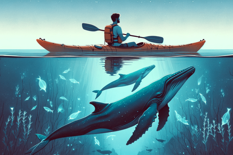 Kayaking with whales